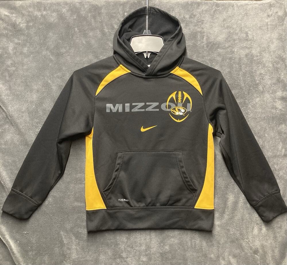 Nike Thermafit Mizzou Tigers Youth Boys Hoodie S(8-10) Center Swoosh Football